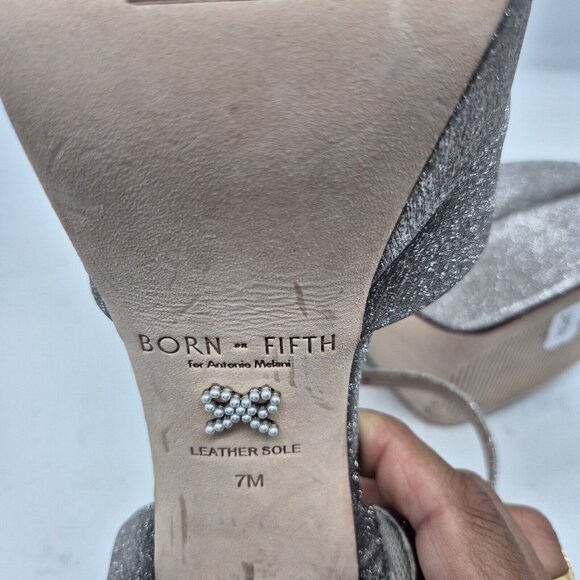 Antonio Melani Born on Fifth Size 7 Liv Metallic Glitter Platform Pumps 677 - Picture 10 of 11